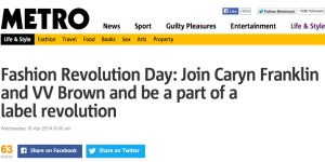 Join Caryn Franklin in Fashion Revolution Day