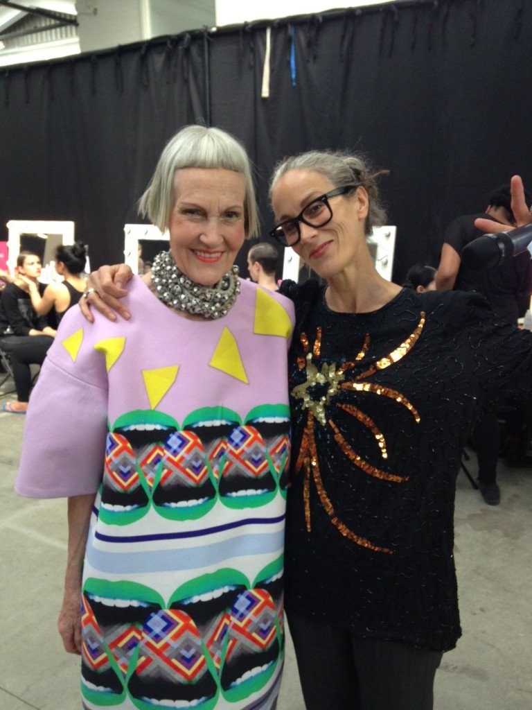 Caryn Franklin and Jean Brooks at  Graduate Fashion Week