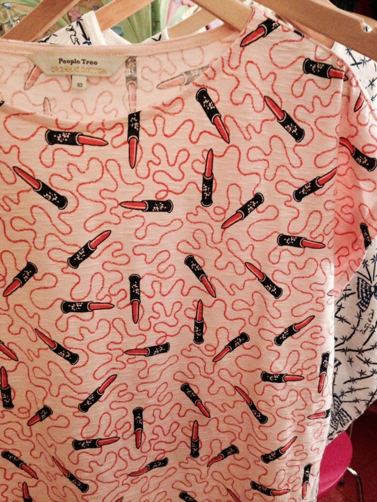 Zandra Rhodes vintage Lipstick print for People Tree SS2016