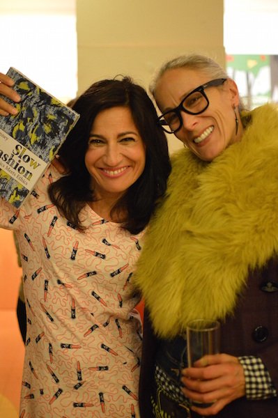 Safia and Caryn at the launch of Safia's latest collection collaboration with Zandra Rhodes 